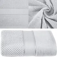 Eurofirany Luxe Katoenen Badhanddoek 30x50cm - Zilver - 500 g/m²