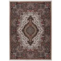 Muratap Dunya klassiek isfahan oosters vloerkleed laagpolig, wasbaar, anti-slip,
