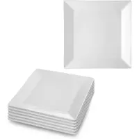Lubiana Classic dessertplanken 21,5 cm - 6 stuks, wit porselein