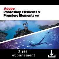 Adobe Photoshop & Premiere Elements 2026 - Foto's & Video's Bewerken - 3 Jaar Licentie - AI - Windows/Mac - Download