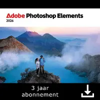 Adobe Photoshop Elements 2026 - Foto's Bewerken - 3 Jaar Licentie - AI - Windows/Mac - Download