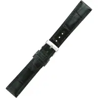 Morellato Horlogeband - Leer Zwart/Groen 20mm