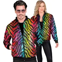 Widmann Bomberjack regenboog pailletten