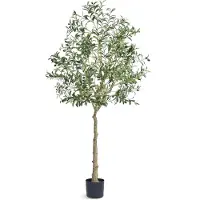 Vevor Olijfboom Kunstmatig 81x81x179cm Kunstplant PE Kunstplanten Nep Plastic Planten in Pot Kunstbloem Geurloos Waterdicht Ideaal voor Decoratie van Slaapkamer Studeerkamer Woonkamer