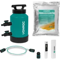 Vonroc DI-Puurwaterfilter – Deïonisatiefilter - alternatief osmosewater | Incl. 4.5L mengbedhars, TDS-meter, slang en koppelingen