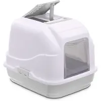 Sandimas kattenbak easy cat wit/lichtgrijs - 50x40x40 cm