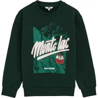 We fashion Sweatshirt donkergroen / rood / wit