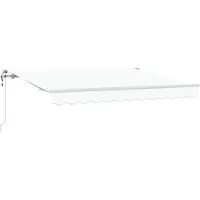 vidaXL Uitschuifbare luifel Wit 350 x 200 cm Stof
