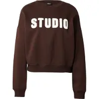 ONLY Sweatshirt donkerbruin / wit
