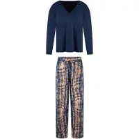 Lingadore Pyjama camel / taupe / marine