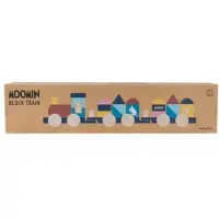 Muumi Moomin Houten Trein – Stapelblokken & Treinwagons – Educatief Houten Speelgoed – Stimuleert Motoriek & Fantasie – Blauw/Geel/Rood – Duurzaam Hout – Vanaf 1,5 Jaar – CE