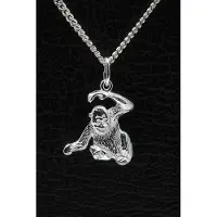 MOOYE ® - Collectie Zilveren aap ketting hanger