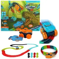 Pricenet Verwisselbare Changeable Track 198 Delige Spectaculaire Flexibele Autobaan met Auto met LED Verlichting en Verwisselbare Carrosserie Cadeau voor Jongens Meisjes