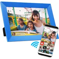 Denver Digitale Fotolijst - Speciaal voor kinderen - Frameo App - Fotokader - Digitale kalender - Touchscreen - PFF1023 Blauw