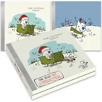 Comello Doe eens lief kerstkaartenmapje - Kerstboompje - Boomstronk