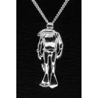 MOOYE ® - Collectie Zilveren Duiker ketting hanger - zwaar