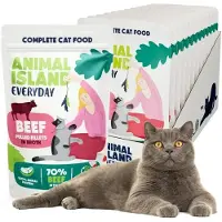 Animal Island Kattenvoer ANIMAL ISLAND Beef Rundvlees 12 x 85 g