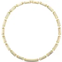 Behave Ketting Dames Goud – Korte Schakelketting – Choker Ketting 43 cm – Mat & Glanzend Goud – Nikkelvrij –