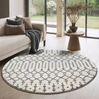 Muratap Rond boho nomade | laagpolig vloerkleed | modern tapijt | woonkamer, slaapkamer