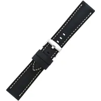 Morellato Horlogeband Leer Blauw 22mm - Zilverkleurige Gesp