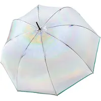 Knirps C.760 Stick Transparent stardust agave paraplu