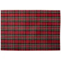 Svenska Living Placemat kerst ruit 30x45 cm 2ass red/green/white red/green/black