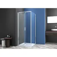 Badstuber Rano douchecabine met vouwdeur 80x80cm chroom