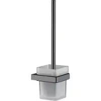 Plieger Altea toiletborstel inzet glas geborsteld gunmetal