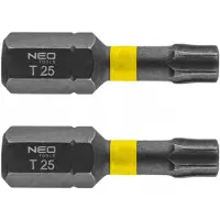 Neo Tools 2x TX25 Slagbits 25 mm HEX 1/4" S2 Stal NEOLS