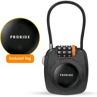 Proride Hangslot – Kofferslot 3-cijferig – Reisslot – Kabelslot - Cijferslot – Tag apart verkrijgbaar – Kofferslot – Skislot – Slot voor Reiskoffer – Zwart
