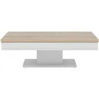 Vente-unique Salontafel ASTULIA - met opbergruimte - Wit - Tafelblad betoneffect