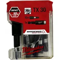 Milwaukee Torx TX30 Bitset met Magnetische Houder (16 stuks)