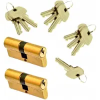 Gerda 2x Cilinderslot 30/40mm met 10 Sleutels - Gelijksluitend