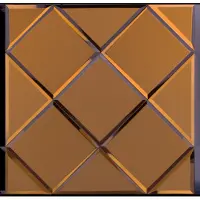BES LED Zelfklevende Mozaïek Tegel - Afimera Copper Glass Mat - Koper Mat - 300x300x4mm