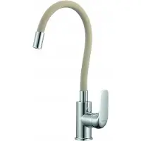 Kuchinox Elza beige, vrijstaande keukenmengkraan met flexibele uitloop