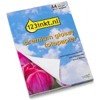123inkt Premium Glossy hoogglans fotopapier 260 g/m² A4 (50 vellen)