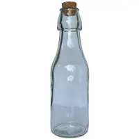 Chomik Glazen Fles 225ml met Natuurlijke Kurk - Ideaal voor Kruiden & Meer