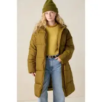 Sissy-Boy Donkergroene lange puffer jas | Maat: M