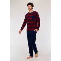 Woody pyjama heren - rood-blauw gestreept - 252-10-MRL-D/944 - maat M