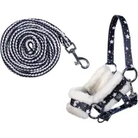 HKM - Halster en Halstertouw voor Hobby Horsing - Navy met Sterren