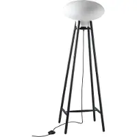 FDB Møbler U5 Hiti vloerlamp Opal glass-oak black painted