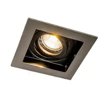 QAZQA Smart inbouwspot staal incl. Wifi GU10 lichtbron - Carree