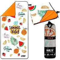Nils Camp Sneldrogende Microvezel Strandlaken 160x80 cm met Elastiek