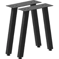 En.casa Stalen onderstel Mariager set van 2 tafelpoot 42x40 cm zwart mat