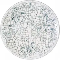 Wilmax Porseleinen dessertbord Rond Zeegroen 21 cm