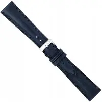 Morellato Leren Horlogeband 22mm Navy Blauw - Elegante Italiaanse Kwaliteit