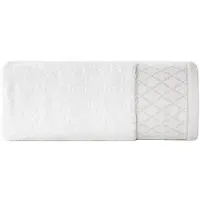Eurofirany Layla Handdoek 50x90 cm Wit - Luxe Katoen met Borduursel