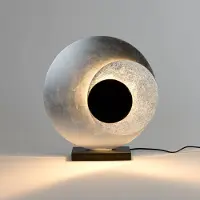 Holländer LED-tafellamp La Bocca, chroom / zilver, Woon-/ Eetkamer, metaal, LED tafellamp
