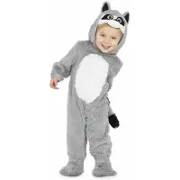 MOM Raccoon Baby Costume Grijs 12-24 Months Kinderen