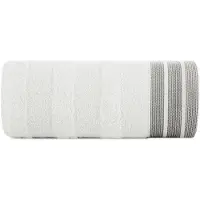 Eurofirany Wit Terry Handdoek 50x90cm - 500g/m2 met Strepen